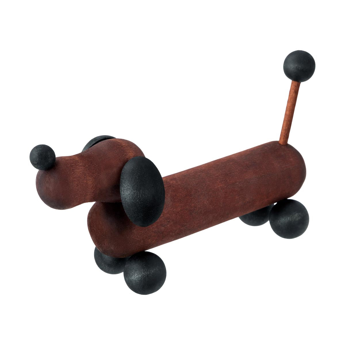 Mäyräkoira-veistos, 8,5 cm, tummanruskea