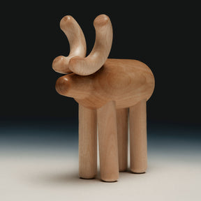 Poro-veistos, 14 cm, lakattu puu