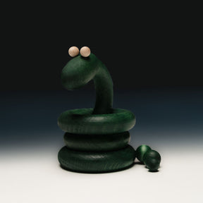 Käärme-veistos, 9 cm, vihreä