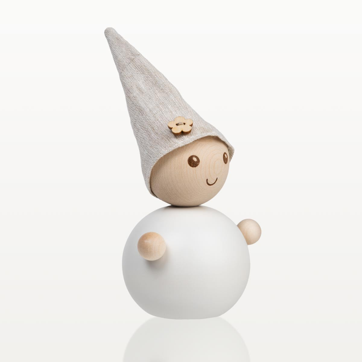 Kesätonttu, 16 cm, valkoinen