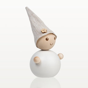 Kesätonttu, 16 cm, valkoinen