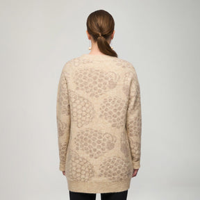 Ellis-neuletakki, Pässi, beige