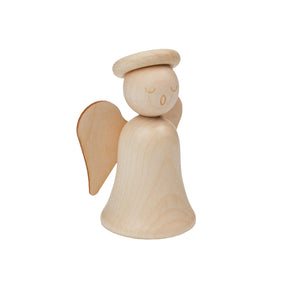 Pikkuenkeli-puufiguuri, 8 cm, lakattu puu